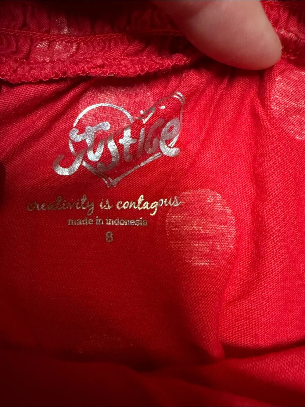 Justice Red White Polka Dot Tiered Halter Top Sequin Trim Ruffle Girls Size 8